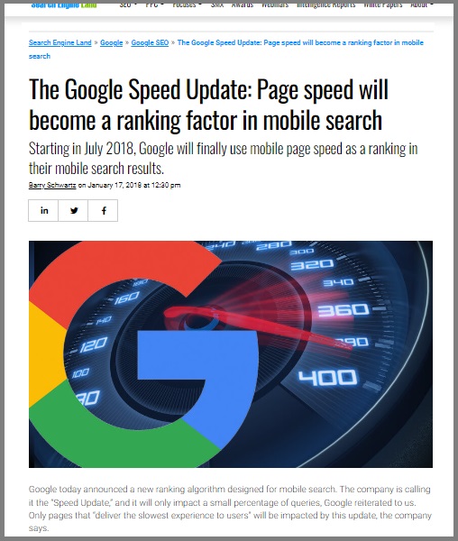 page speed optymalizacja prędkości witryny jako czynnik rankingowy seo