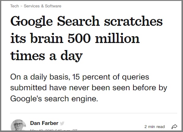 google rankbrain i nowe wyszukiwania słów